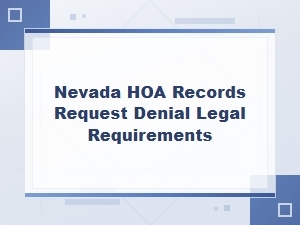 When Your Nevada Hoa Denies a Records Request