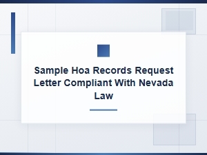 Nevada-Compliant Hoa Records Request Letter Template