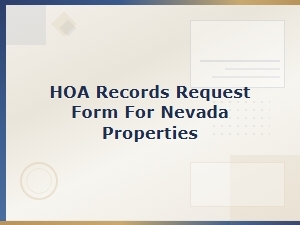 How to Request Hoa Records in Nevada