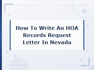 Writing an Hoa Records Request Letter in Nevada